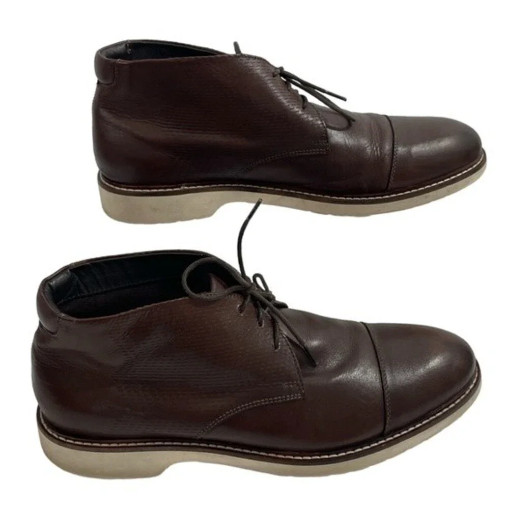 Johnston & Murphy Size‎ 10.5 Atwell Chukka Boots Men’s Calfskin Leather Shoes